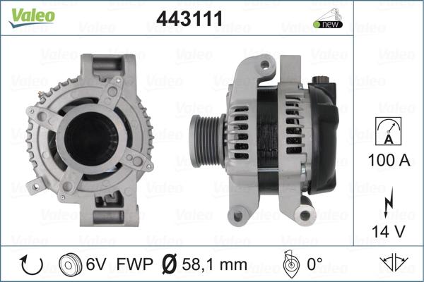 Valeo 443111 - Alternatore www.autoricambit.com