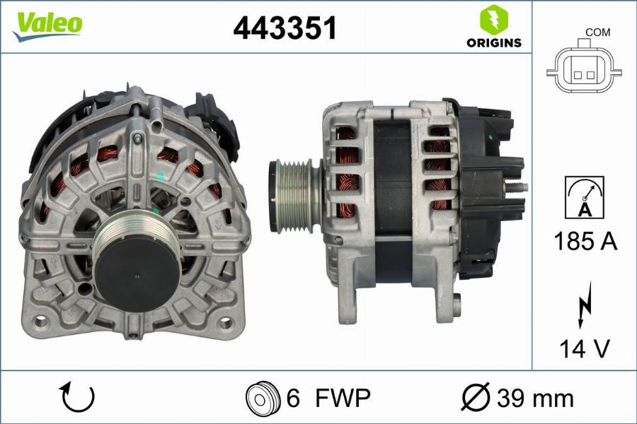 Valeo 443351 - Alternatore www.autoricambit.com