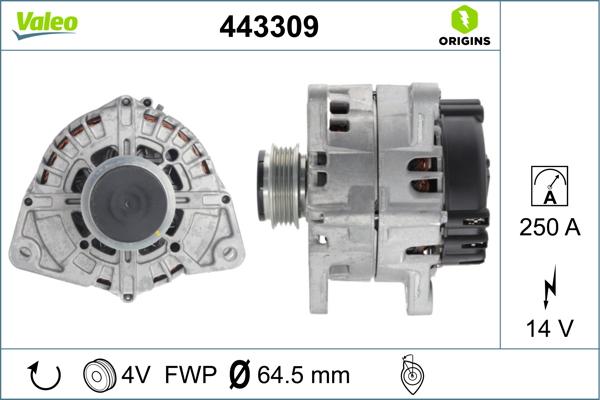 Valeo 443309 - Alternatore www.autoricambit.com