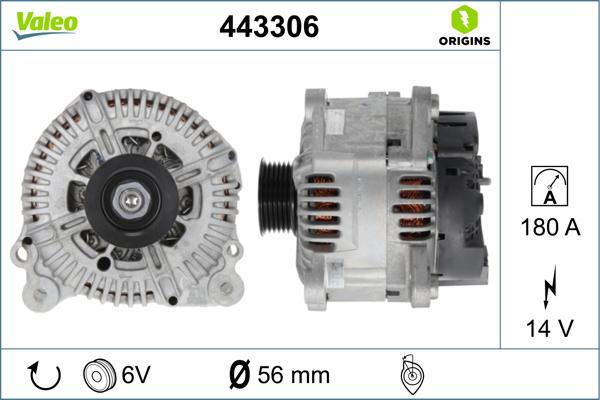 Valeo 443306 - Alternatore www.autoricambit.com