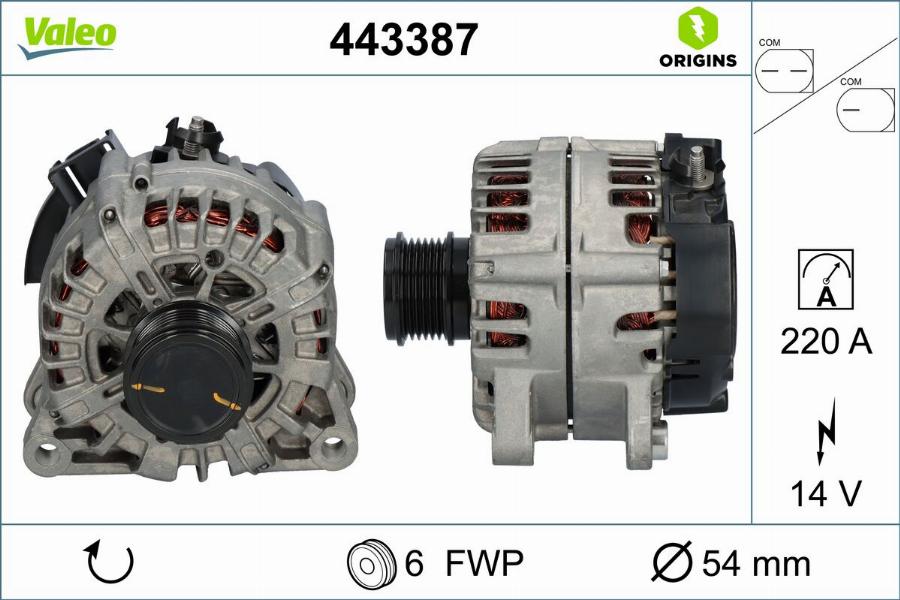 Valeo 443387 - Alternatore www.autoricambit.com