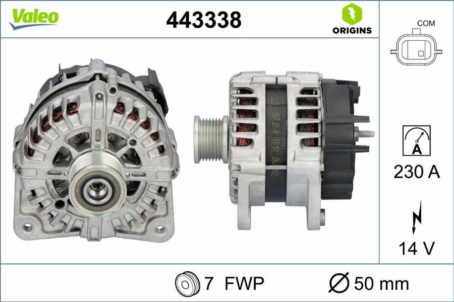 Valeo 443338 - Alternatore www.autoricambit.com