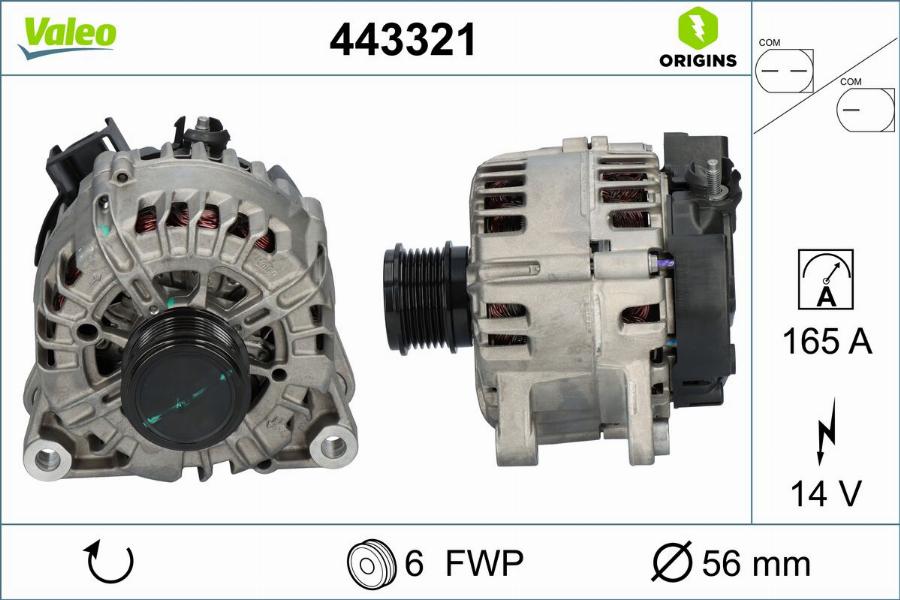 Valeo 443321 - Alternatore www.autoricambit.com