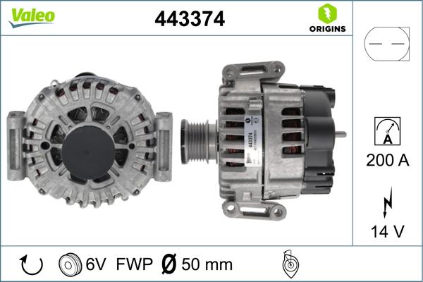 Valeo 443374 - Alternatore www.autoricambit.com