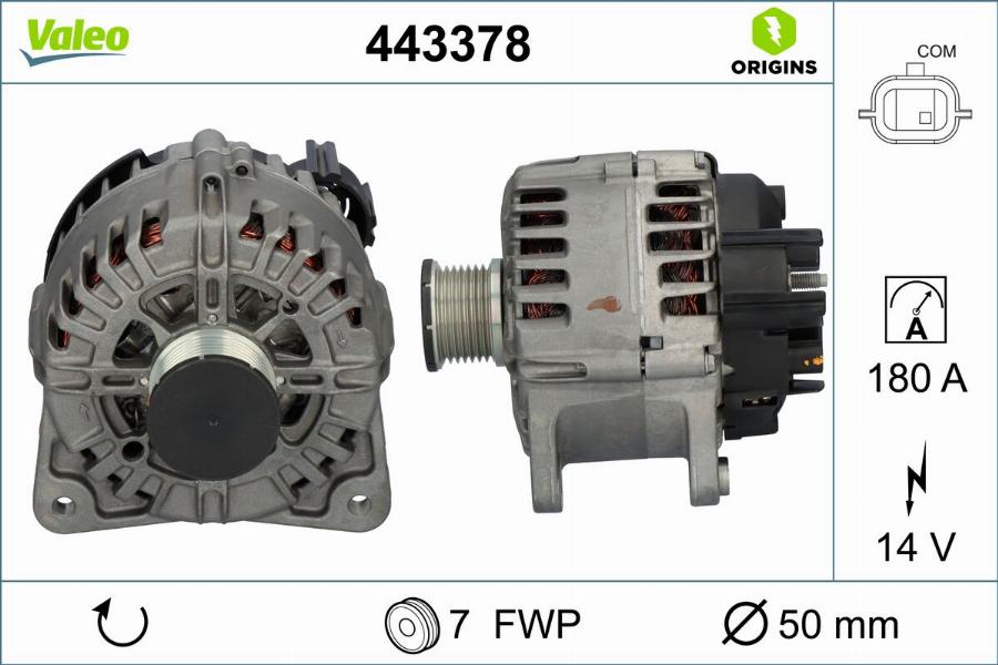 Valeo 443378 - Alternatore www.autoricambit.com