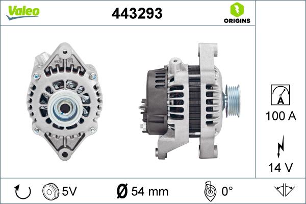 Valeo 443293 - Alternatore www.autoricambit.com