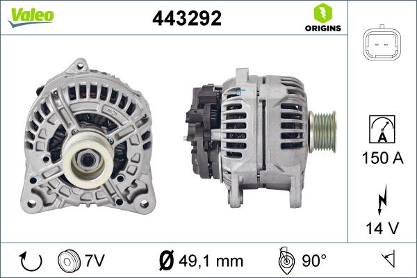 Valeo 443292 - Alternatore www.autoricambit.com