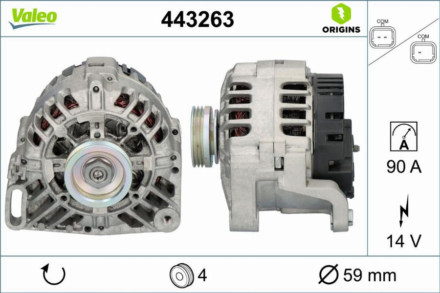 Valeo 443263 - Alternatore www.autoricambit.com