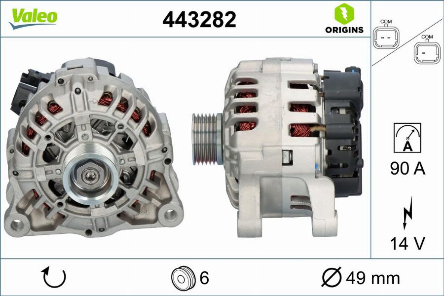 Valeo 443282 - Alternatore www.autoricambit.com