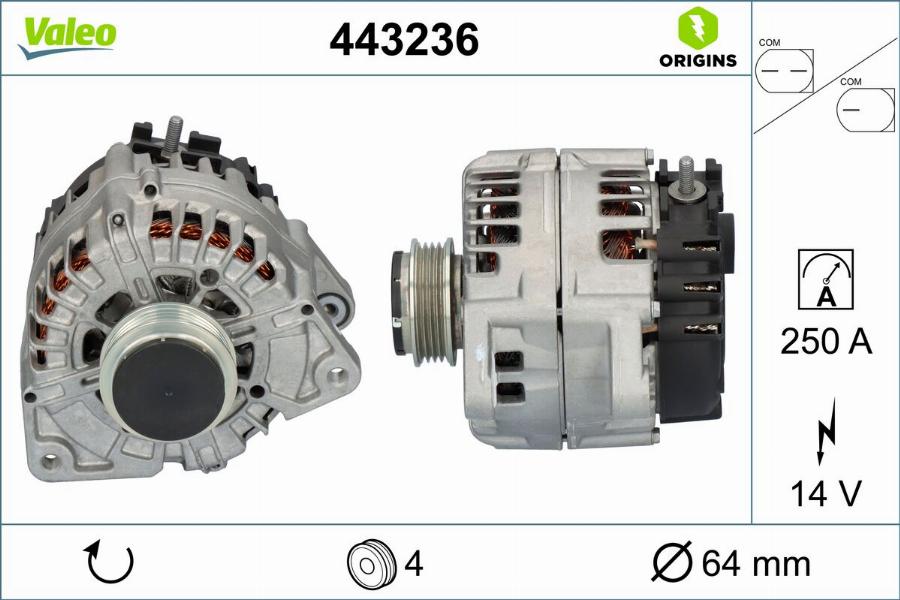 Valeo 443236 - Alternatore www.autoricambit.com