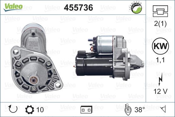 Valeo 455736 - Motorino d'avviamento www.autoricambit.com