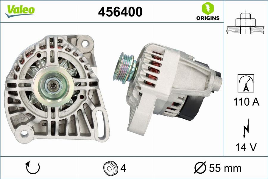 Valeo 456400 - Alternatore www.autoricambit.com