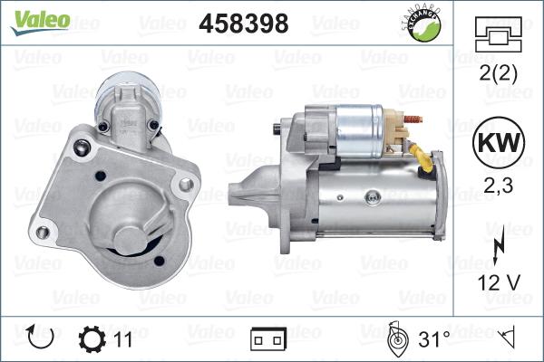 Valeo 458 398 - Motorino d'avviamento www.autoricambit.com