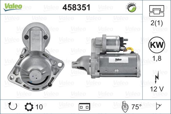 Valeo 458351 - Motorino d'avviamento www.autoricambit.com