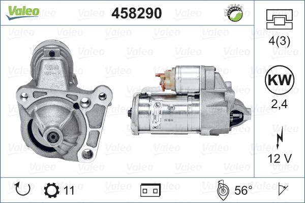 Valeo 458290 - Motorino d'avviamento www.autoricambit.com