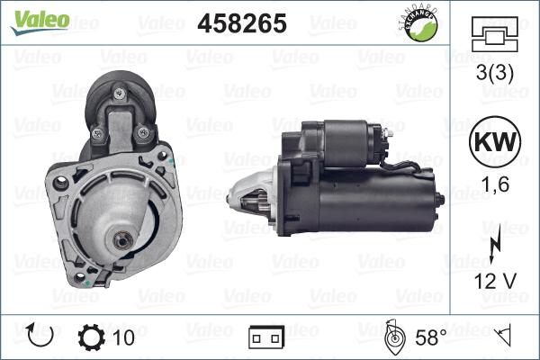 Valeo 458265 - Motorino d'avviamento www.autoricambit.com