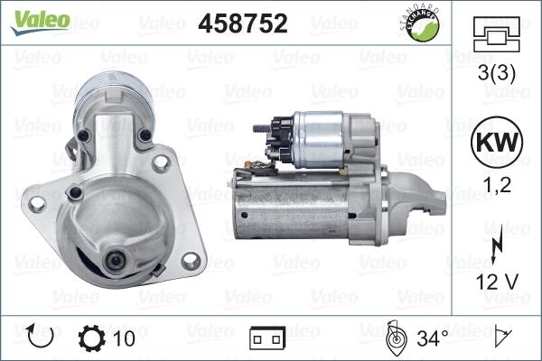 Valeo 458752 - Motorino d'avviamento www.autoricambit.com