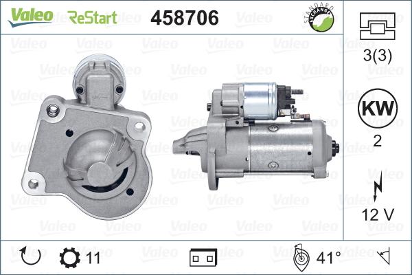 Valeo 458706 - Motorino d'avviamento www.autoricambit.com