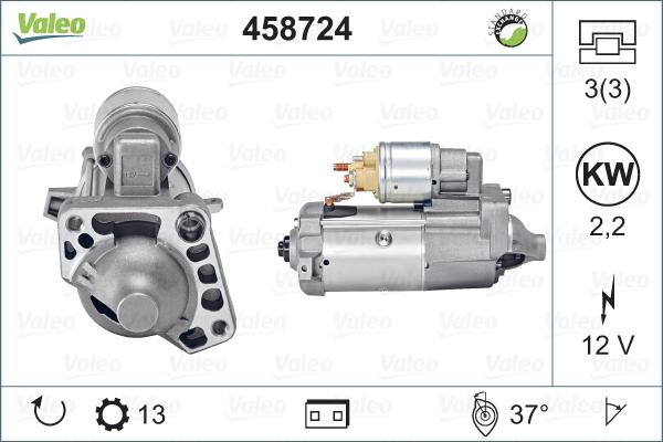 Valeo 458724 - Motorino d'avviamento www.autoricambit.com