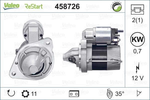 Valeo 458726 - Motorino d'avviamento www.autoricambit.com