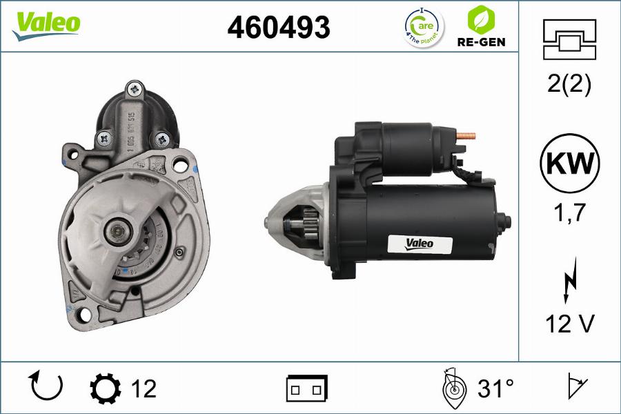 Valeo 460493 - Motorino d'avviamento www.autoricambit.com