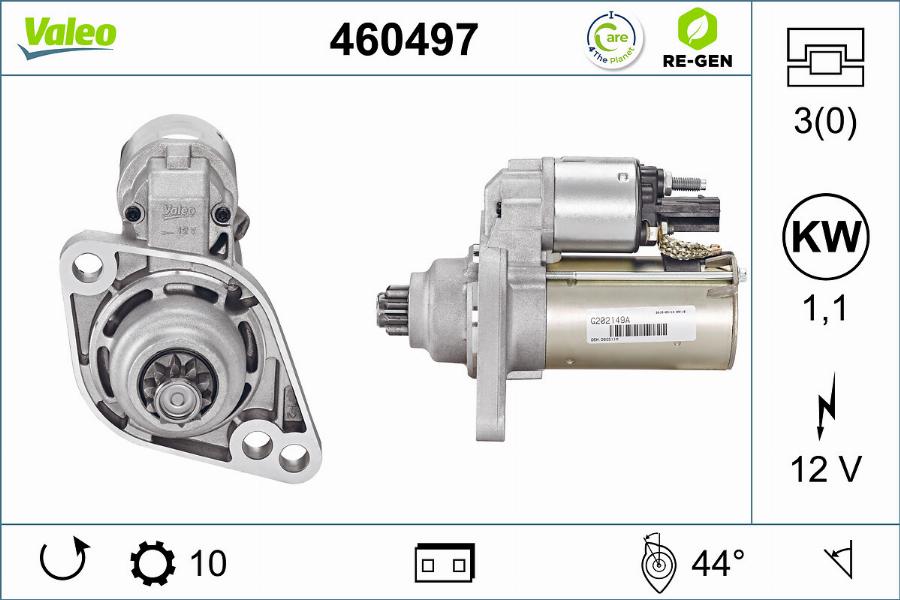 Valeo 460497 - Motorino d'avviamento www.autoricambit.com