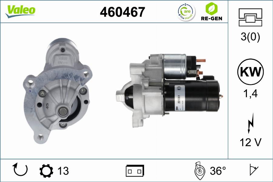 Valeo 460467 - Motorino d'avviamento www.autoricambit.com