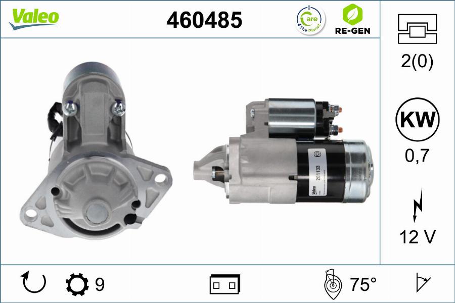 Valeo 460485 - Motorino d'avviamento www.autoricambit.com