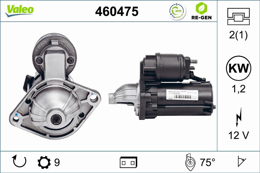 Valeo 460475 - Motorino d'avviamento www.autoricambit.com