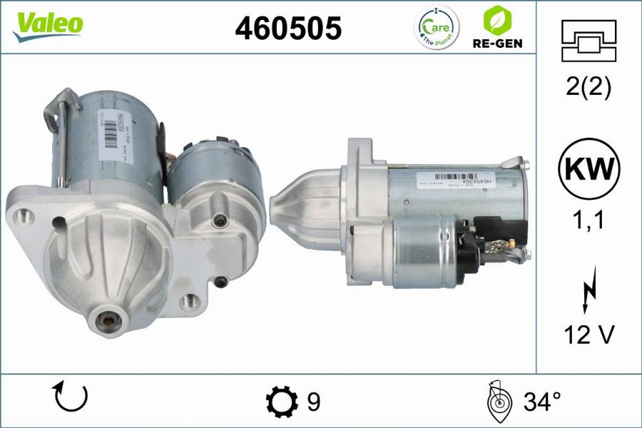 Valeo 460505 - Motorino d'avviamento www.autoricambit.com