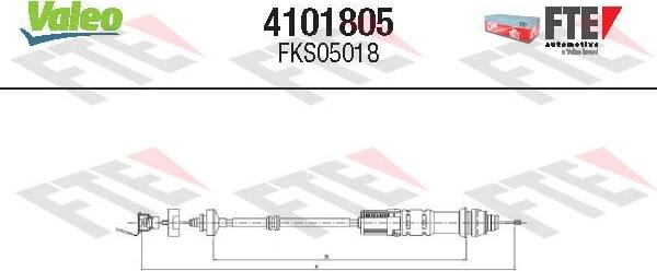 Valeo 4101805 - Cavo comando, Comando frizione www.autoricambit.com