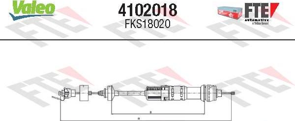 Valeo 4102018 - Cavo comando, Comando frizione www.autoricambit.com