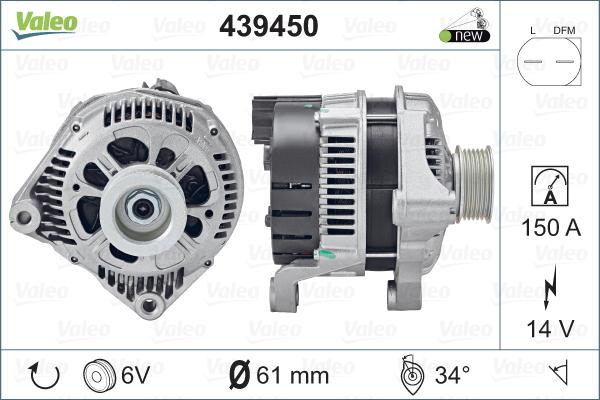 Valeo 439450 - Alternatore www.autoricambit.com