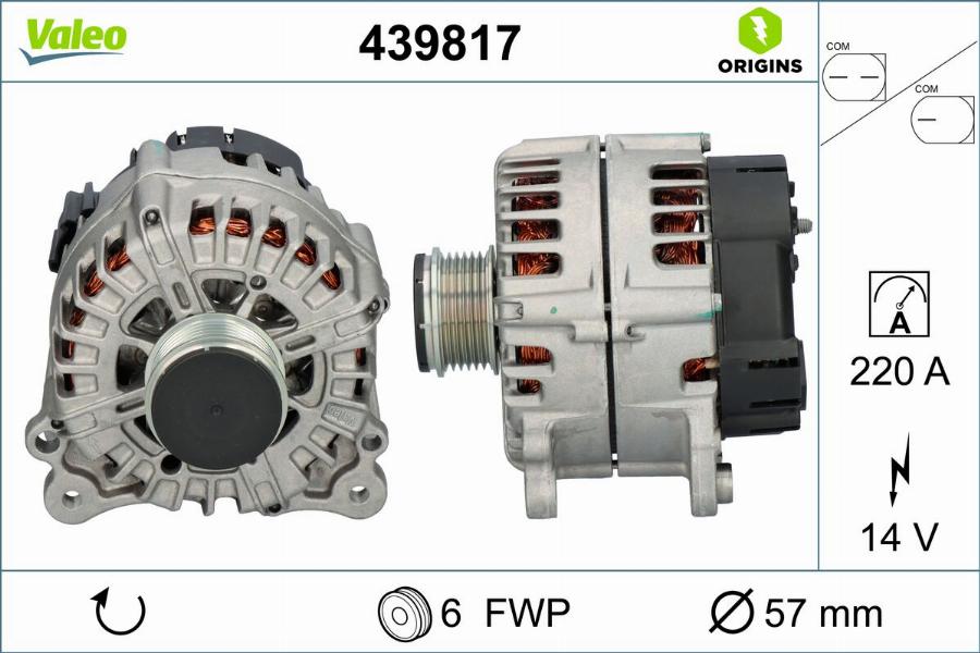 Valeo 439817 - Alternatore www.autoricambit.com