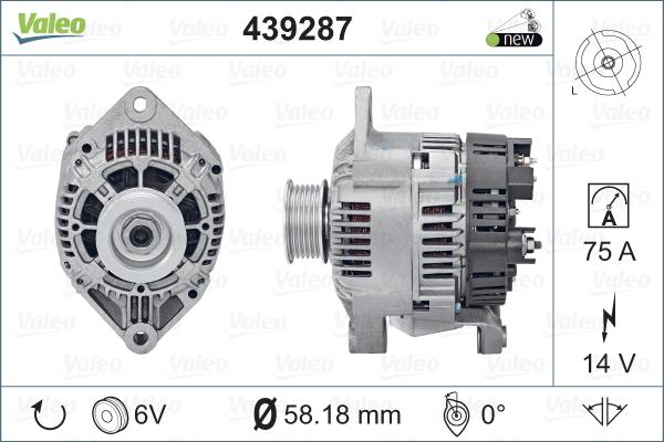 Valeo 439287 - Alternatore www.autoricambit.com