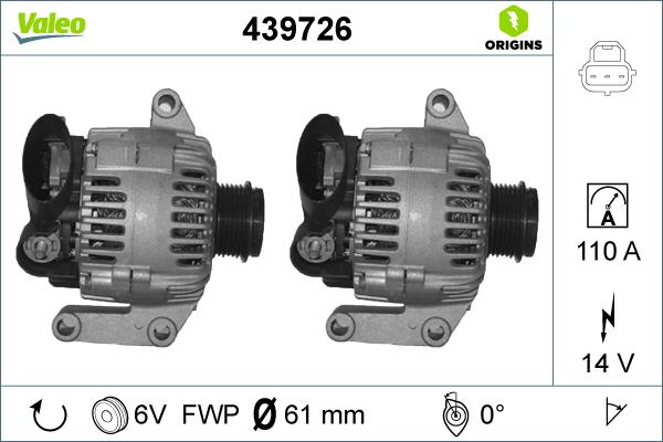 Valeo 439726 - Alternatore www.autoricambit.com