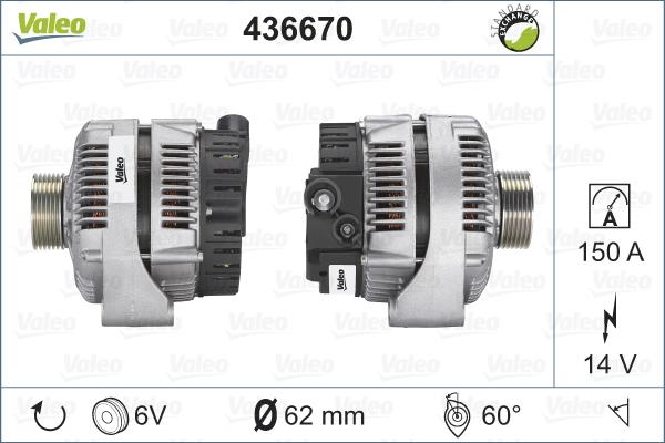 Valeo 436670 - Alternatore www.autoricambit.com