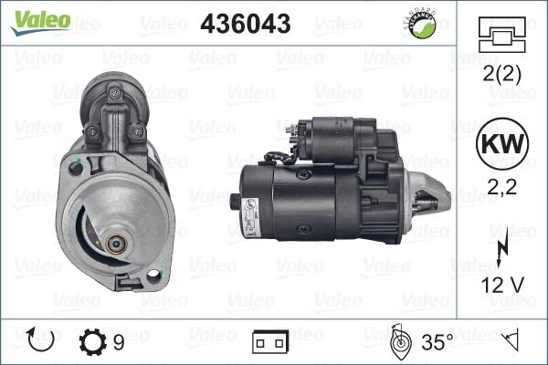 Valeo 436043 - Motorino d'avviamento www.autoricambit.com