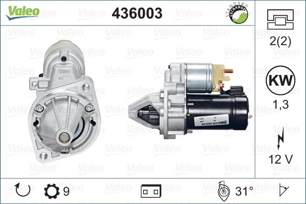 Valeo 436003 - Motorino d'avviamento www.autoricambit.com