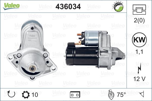 Valeo 436034 - Motorino d'avviamento www.autoricambit.com