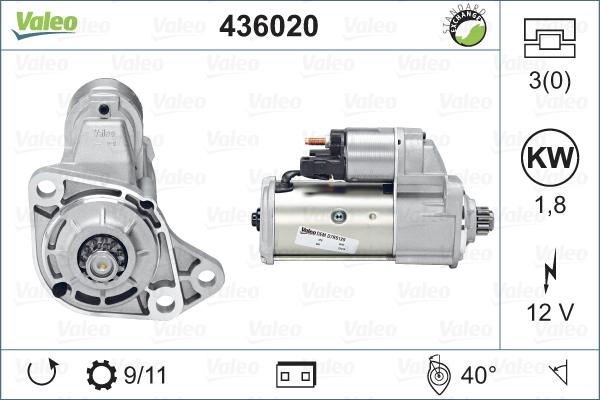 Valeo 436020 - Motorino d'avviamento www.autoricambit.com