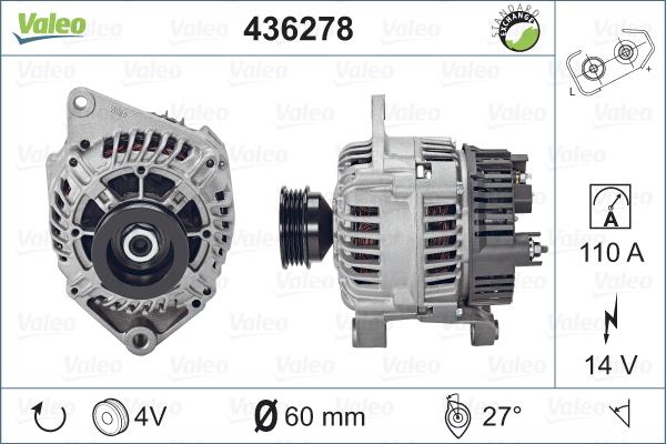 Valeo 436278 - Alternatore www.autoricambit.com