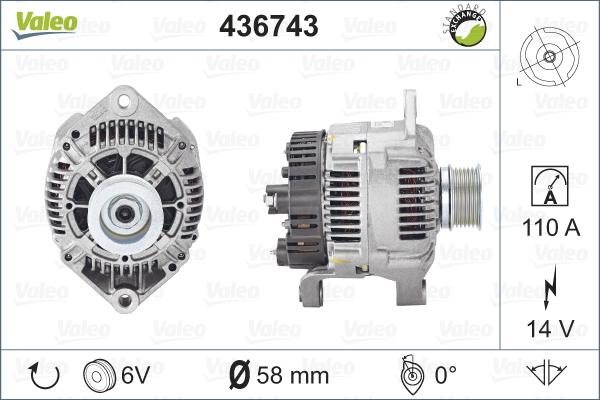 Valeo 436743 - Alternatore www.autoricambit.com