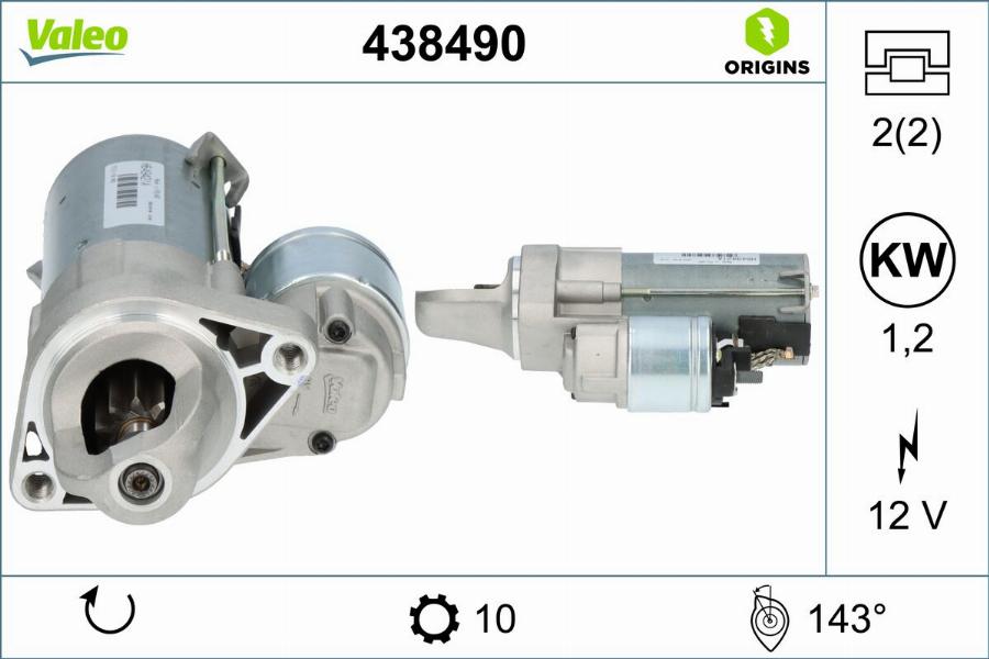 Valeo 438490 - Motorino d'avviamento www.autoricambit.com