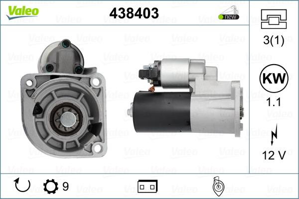 Valeo 438403 - Motorino d'avviamento www.autoricambit.com