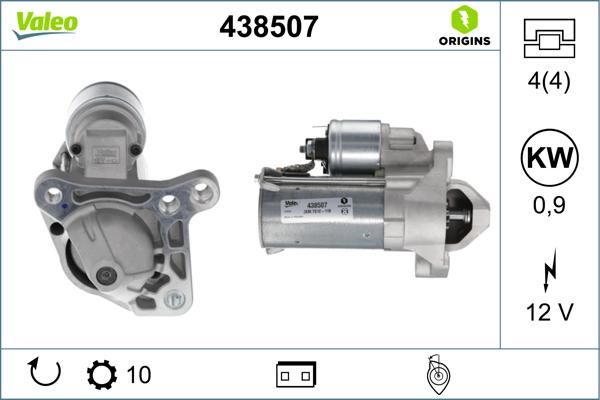 Valeo 438507 - Motorino d'avviamento www.autoricambit.com