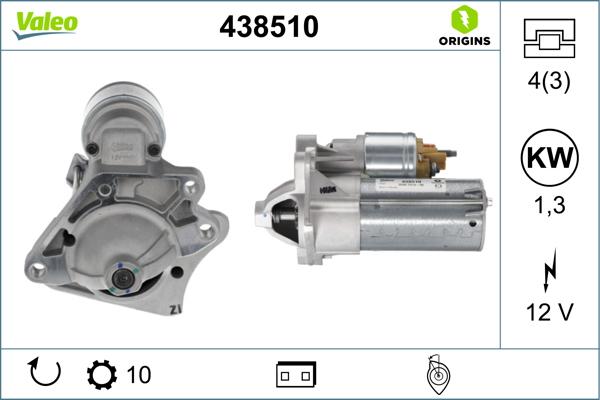 Valeo 438510 - Motorino d'avviamento www.autoricambit.com