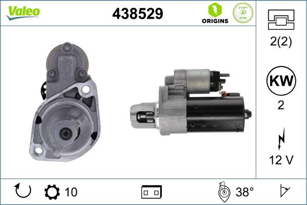 Valeo 438529 - Motorino d'avviamento www.autoricambit.com