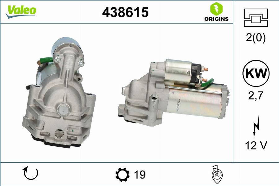 Valeo 438615 - Motorino d'avviamento www.autoricambit.com