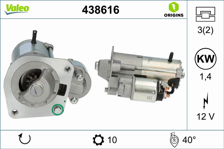 Valeo 438616 - Motorino d'avviamento www.autoricambit.com